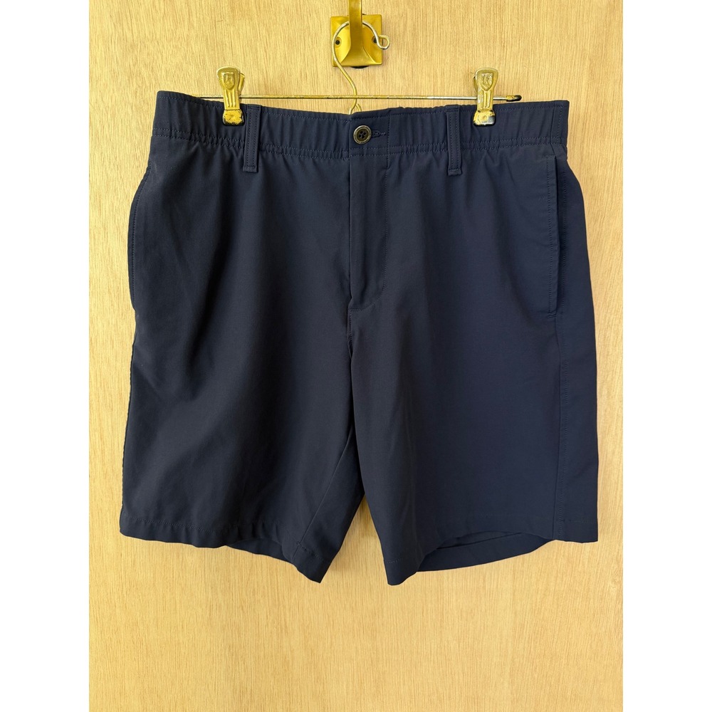 Under Armour Mens Navy Blue Golf Shorts Size 34 Athletic Performance Flat Front